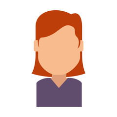 beautiful and young woman character vector illustration design