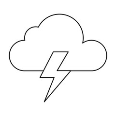 weather cloud rainy with ray vector illustration design