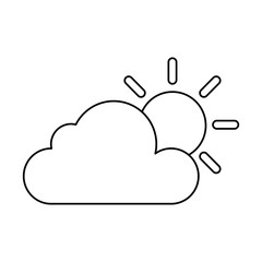 summer sun with clouds vector illustration design