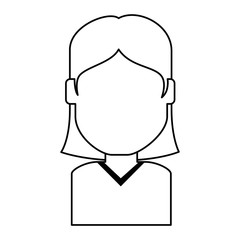 beautiful and young woman character vector illustration design