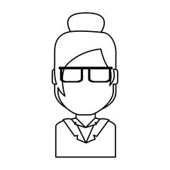 beautiful and young woman character vector illustration design