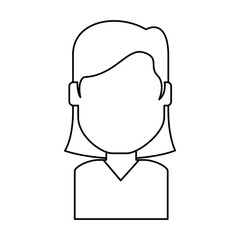 beautiful and young woman character vector illustration design