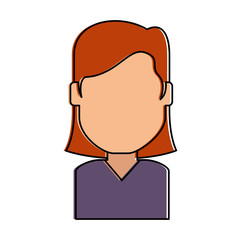 beautiful and young woman character vector illustration design