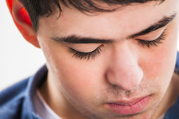 Fototapeta premium extreme closeup of teen eyelashes