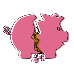 piggy bank  vector illustration