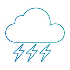 weather cloud rainy with ray vector illustration design