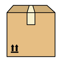 delivery carton box icon vector illustration design