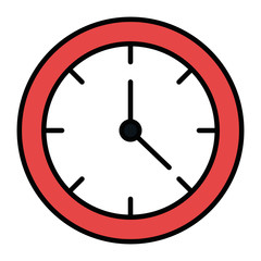 time clock isolated icon vector illustration design