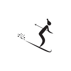 skiing icon. Elements of sportsman icon. Premium quality graphic design icon. Signs and symbols collection icon for websites, web design, mobile app