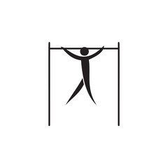 athlete on a horizontal bar icon. Elements of sportsman icon. Premium quality graphic design icon. Signs and symbols collection icon for websites, web design, mobile app