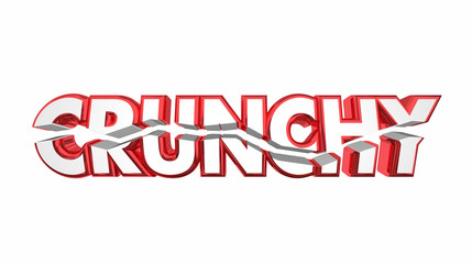 Crunchy Broken Word Rough Challenging 3d Illustration