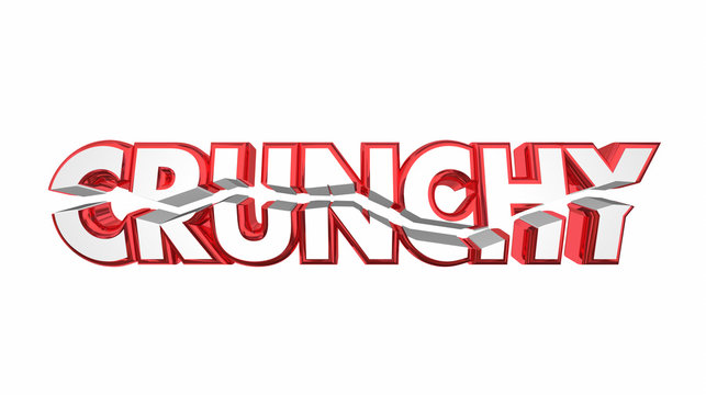Crunchy Broken Word Rough Challenging 3d Illustration