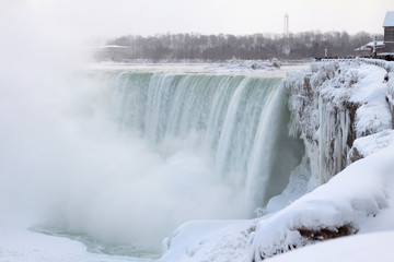 Niagara falls in the winter
