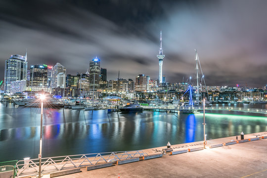 Auckland Skyline From The Viaduct Harbour 