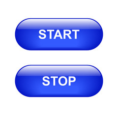 start button and stop button set isolated vector