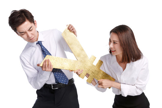 Young men and women rob money business