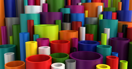 Colorful Industrial Plastic Pipes - 191136799