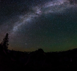 Fototapeta na wymiar Milky Way over Half Dome