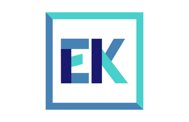 EK Square Ribbon Letter Logo