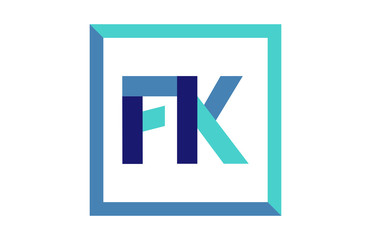 FK Square Ribbon Letter Logo
