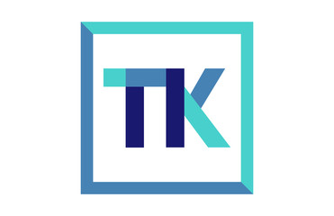 TK Square Ribbon Letter Logo