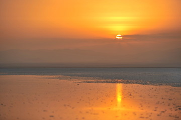 Sunset in the hottest place on the planet Earth - Desert Danakil (Ethiopia)