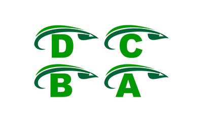 Swoosh Leaf Template Set