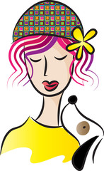 women hair color set