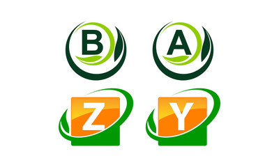 Swoosh Leaf Template Set