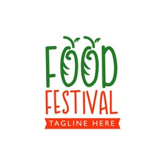 Food Festival Logo Vector Template Design