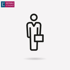 Management consulting line vector icon. Editable stroke.