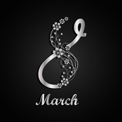 Womens day greeting card.