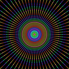 Colorful Circle Line Abstract Background