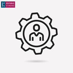 Management consulting line vector icon. Editable stroke.