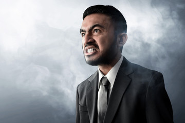 Angry business man
