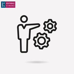 Management consulting line vector icon. Editable stroke.