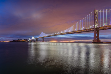Fototapeta na wymiar Bay Bridge at Dawn