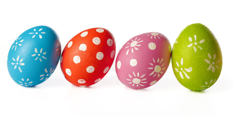easter eggs isolated on white