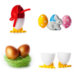 easter eggs isolated on white