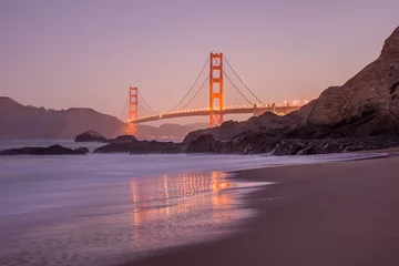 Foto auf Acrylglas Baker Strand, San Francisco Baker-Strand-Sonnenaufgang