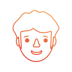 cartoon man  face icon