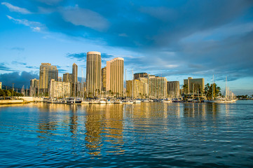 Fototapeta na wymiar Honolulu Skyline