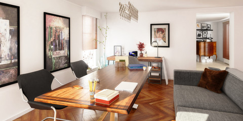 Private Office Design (panoramic)