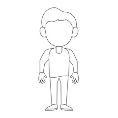 Man faceless avatar icon vector illustration graphic design