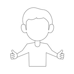 Man faceless avatar icon vector illustration graphic design