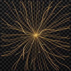 Abstract science or technology background. Array with dynamic particles. Vector illustration.