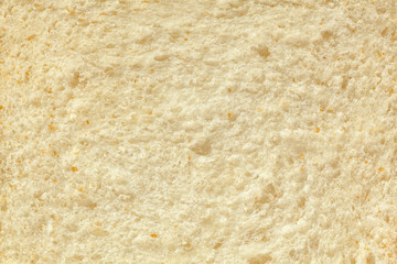 Background of a slice of freshly baked white bread close-up.