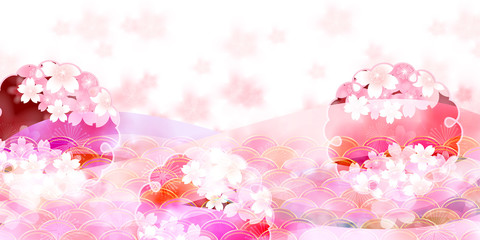 Fototapeta premium 桜 春 花 背景