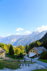 Fototapeta na wymiar Alps Mountains View from Salzberg