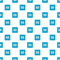 Minimum speed fifty limit pattern seamless in flat style for any design